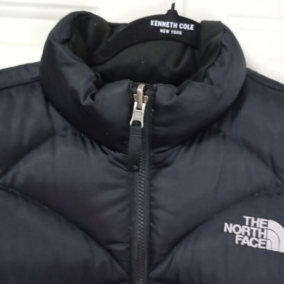 The North Face Black Quilted Girls Jacket L/G Full Zip Puffer Style With Pockets - Picture 4 of 14